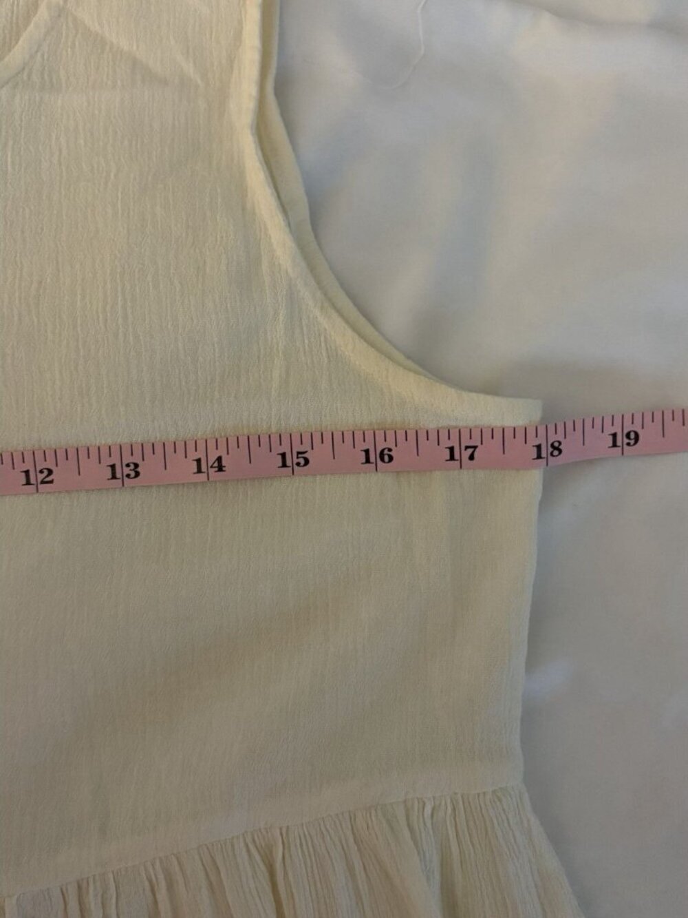 The Great. Women’s Ivory Flowy Gauzy Sleeveless Babydoll Blouse Tunic Size 0 - Picture 7 of 9